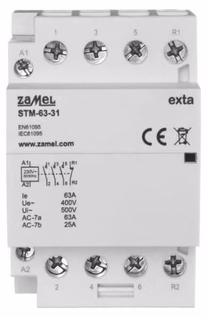 Quadro modulare di protezione, 63A, 3NO+1NC, 230V AC, tipo: STM-63-31, codice prodotto: EXT10000301