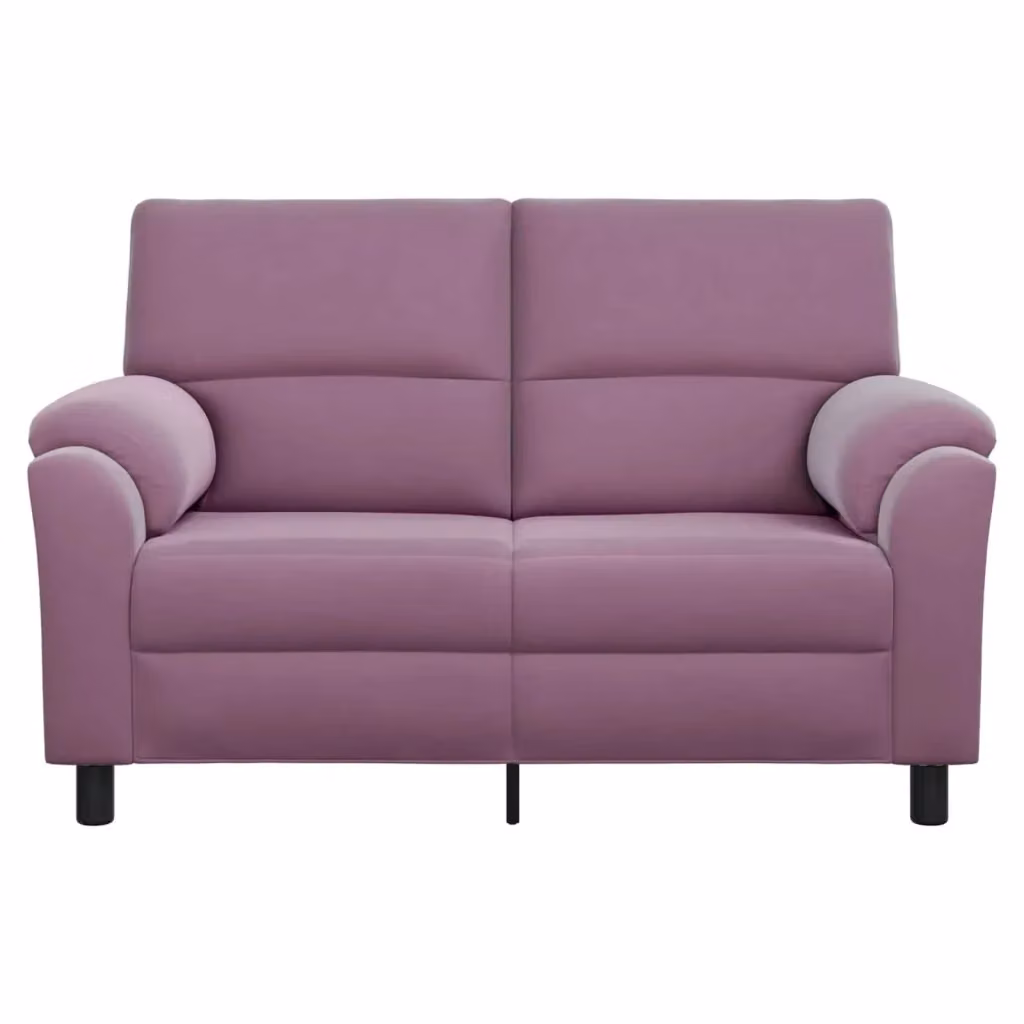Divano moderno in velluto viola e nero vidaXL con coperture rimovibili L: 154 cm, P: 85 cm, H: 93 cm – 2