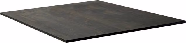 Tavolo rettangolare moderno Vacchetti in HPL effetto legno nero L: 69 cm, P: 55 cm, H: 1 cm