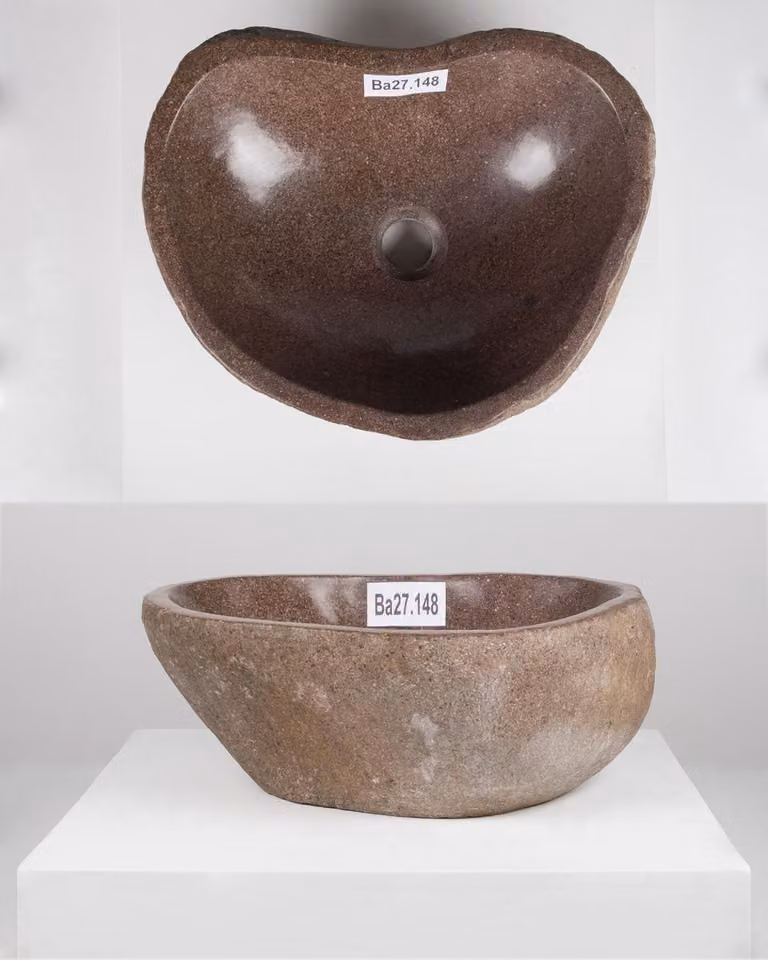 Lavabo in pietra naturale - 40 cm - Grigio