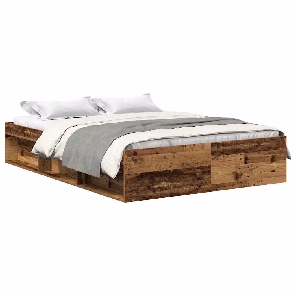 Struttura Letto Design Mania in Legno di Pino Rustico Marrone L/P/H: 120 x 200 x 35 cm – 2