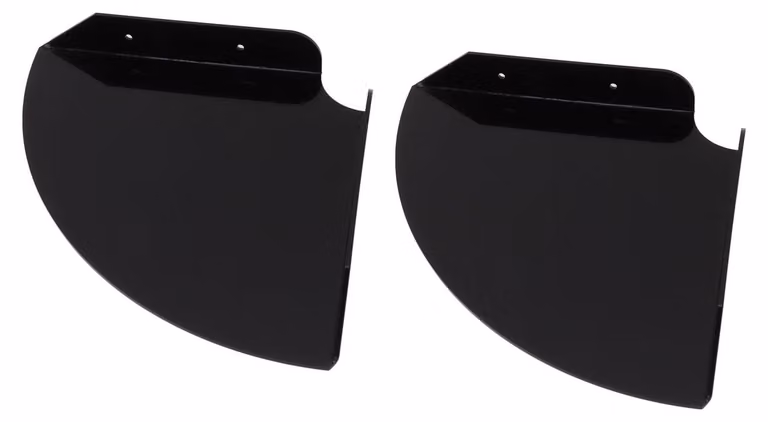 Omgoods - Mensole angolari - 2 pezzi - Montaggio a parete - Nero - Acrilico resistente - Avviso di sicurezza - Ideali per libri e decorazioni - Scaffale a parete