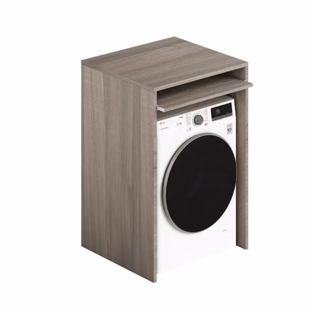 Coprilavatrice in legno ripiano estraibile 71x65x105 colore olmo