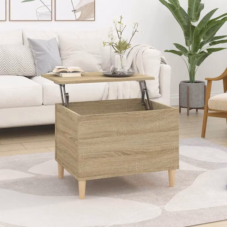 Tavolino da salotto vidaXL in legno multistrato e MDF, colore marrone, L: 60 cm, P: 44,5 cm, H: 45 cm
