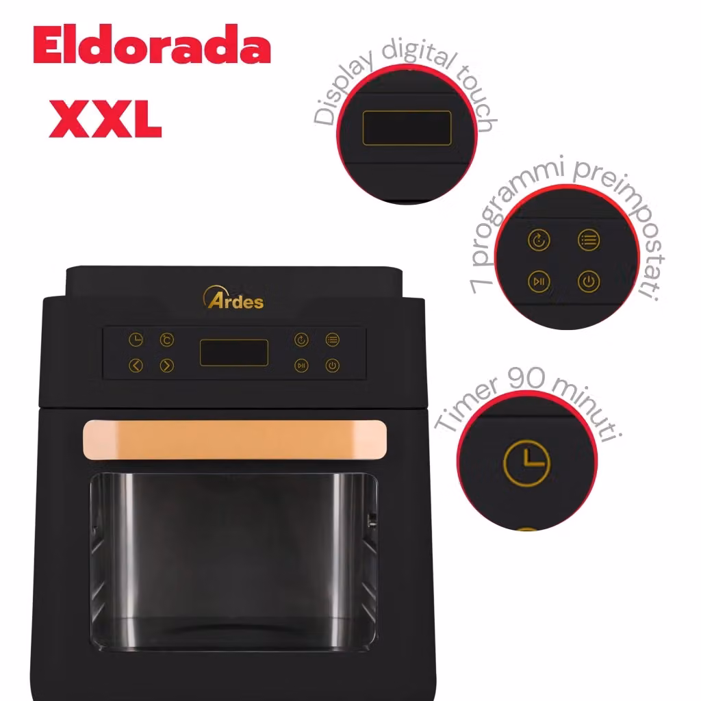 Friggitrice ad aria multifunzione Ardes Eldorada XXL da 12 litri, 1500 W, colore antracite – 2