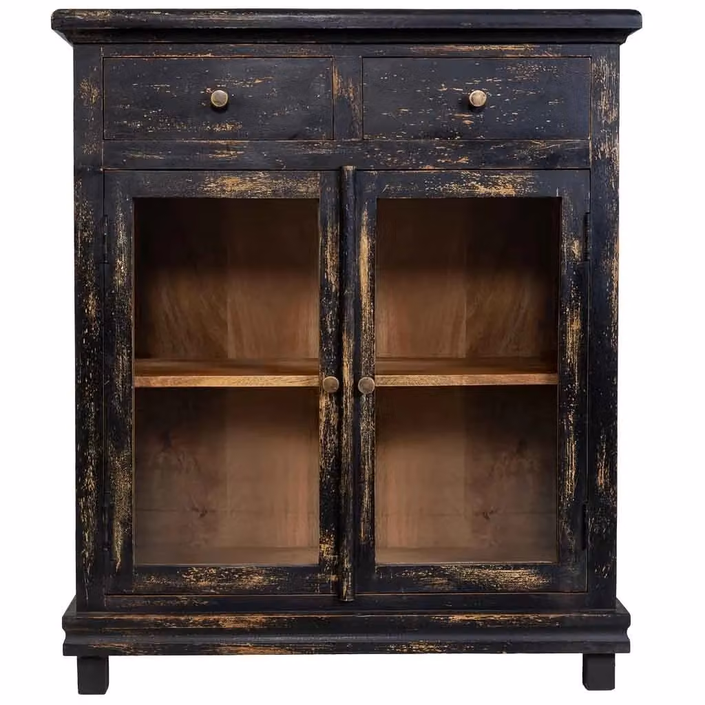 Credenza in legno nero Wanderlust Deco in stile scandinavo L: 85 cm, P: 40 cm, H: 100 cm – 2