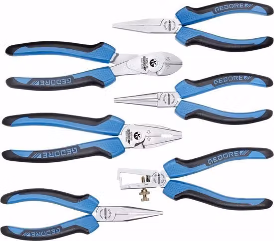Set di 6 chiavi combinate Gedore in plastica, colori Nero e Blu