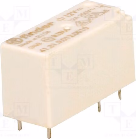 1 relè: bobina elettromagnetica, 12VDC, 12A/250VAC, 25A, codice prodotto: 41.31.9.012.0010, marca: Elek