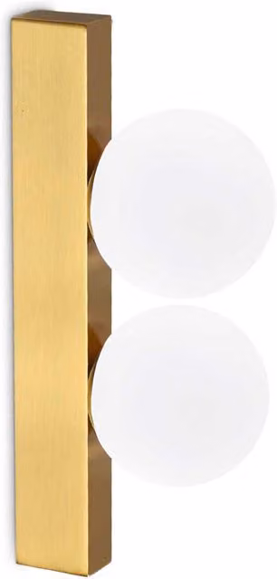 Applique Ideal Lux Ping Pong con LED luce bianca calda e finitura oro/ottone in vetro trasparente e metallo