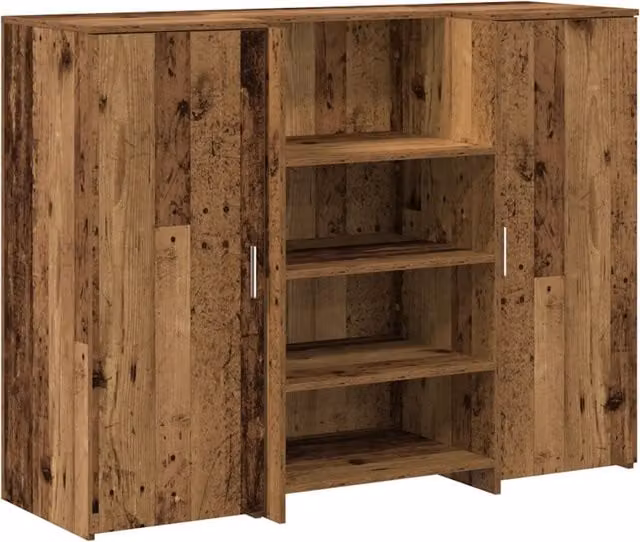 Banco Reception | Scrivania | Tavolo da Ufficio Legno Vecchio 135x50x103,5 cm Legno Multistrato