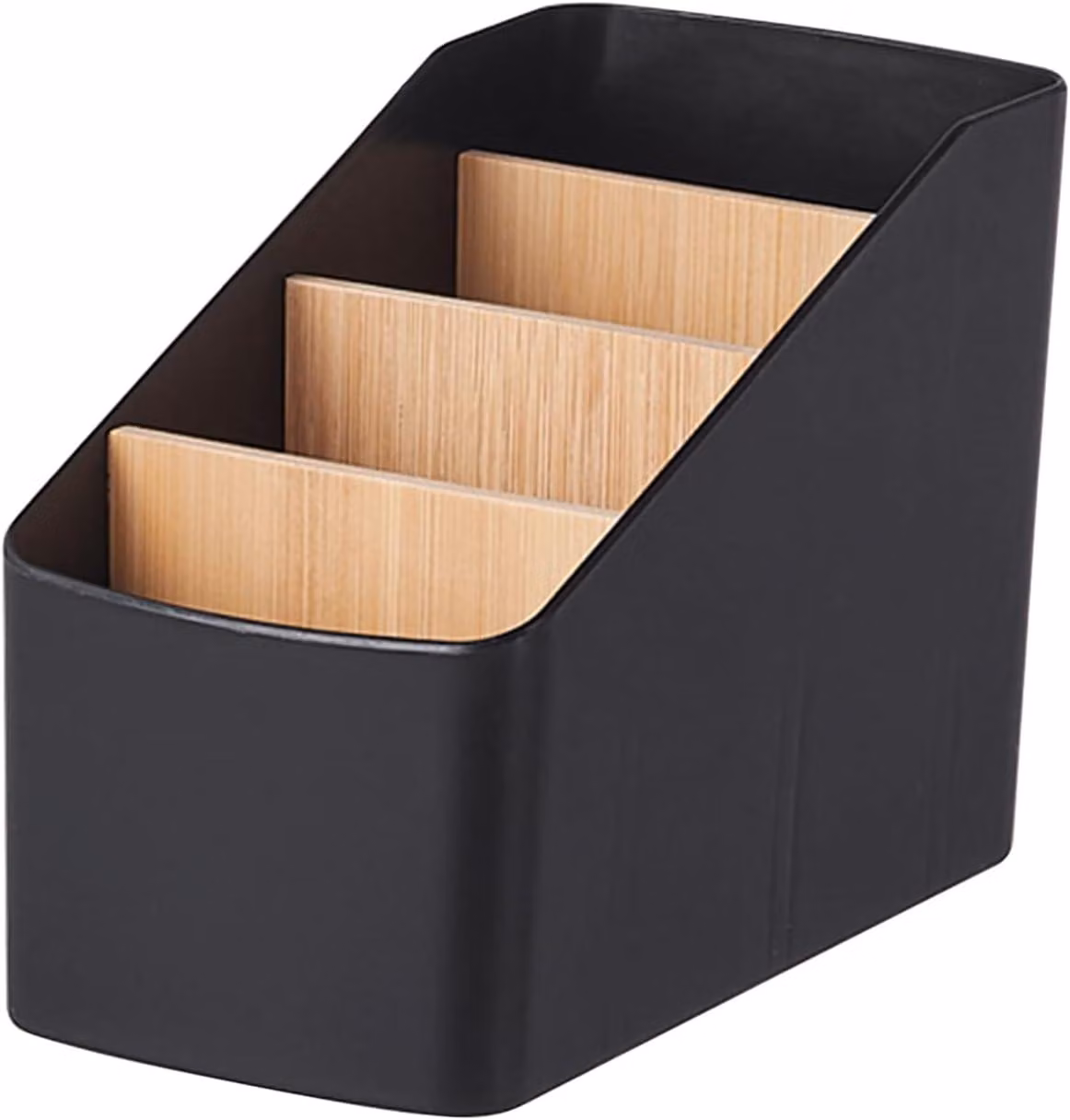 Contenitore organizer a forma trapezoidale, con scomparti multipli, in plastica, ideale per soggiorno e camera da letto
