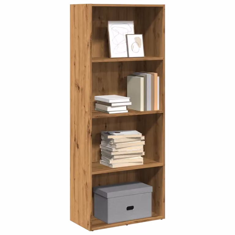 Libreria moderna vidaXL in legno marrone con pannello posteriore L: 60 cm, P: 30 cm, H: 152 cm