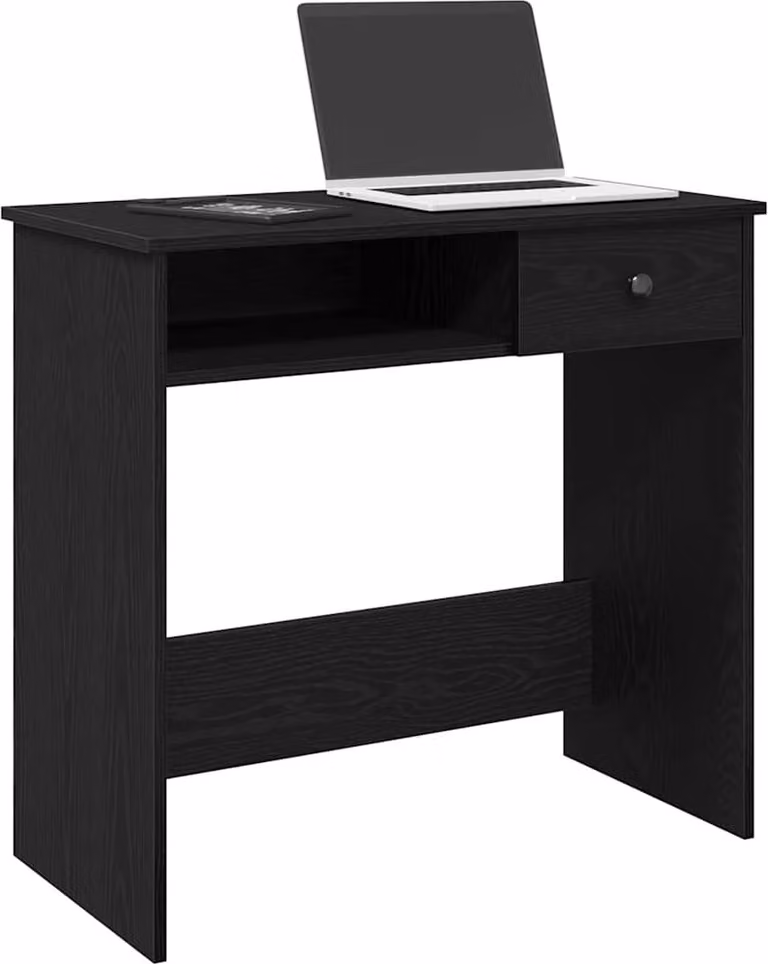 Maison Exclusive - Scrivania nera 80x40x75 cm Materiale ligneo