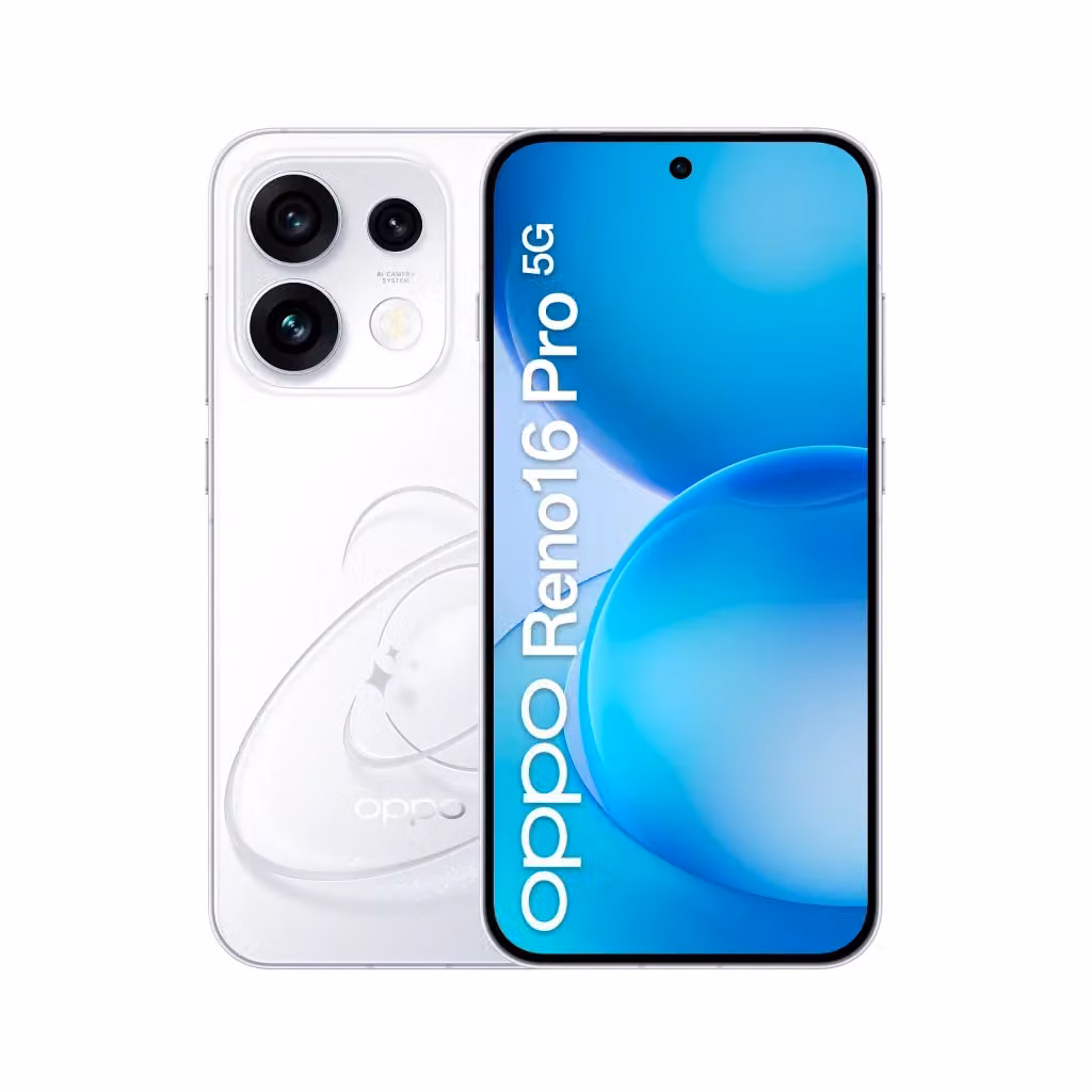 Smartphone Oppo Reno16 Pro 5G Pop White con display da 6,32 pollici, 512GB di memoria e 12GB di RAM – 2