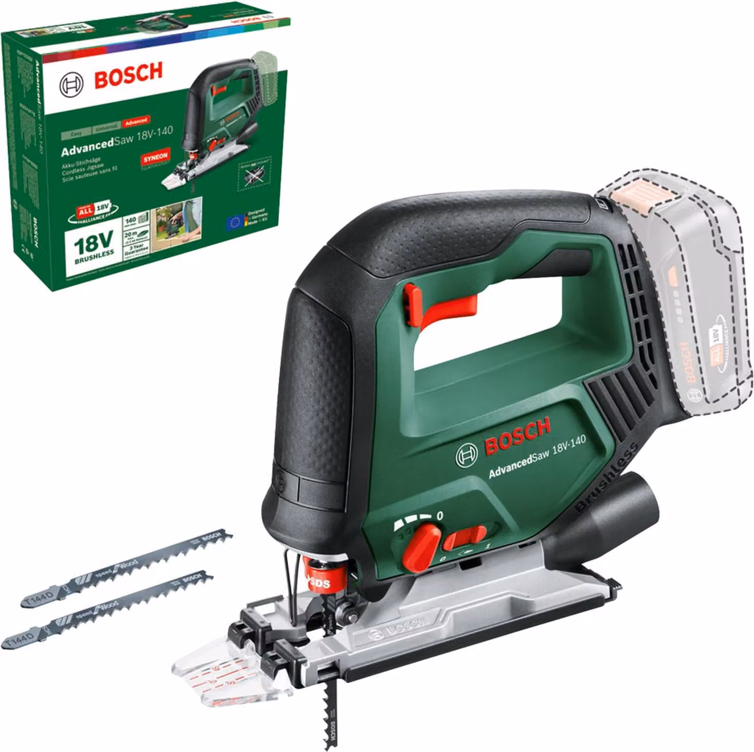 Seghetto alternativo a batteria AdvancedSaw 18V-140