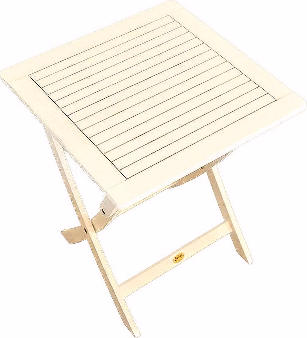 Tavolo pieghevole Catar 60x60 cm bianco cancellato