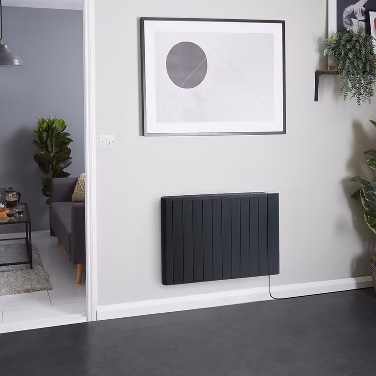 Radiatore Elettrico Secco Nero 2000W 533x1013mm - Riscaldamento rapido - Virtus