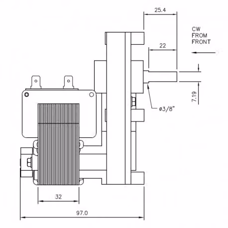 Motoriduttore Mellor FB1407 grigio – 2