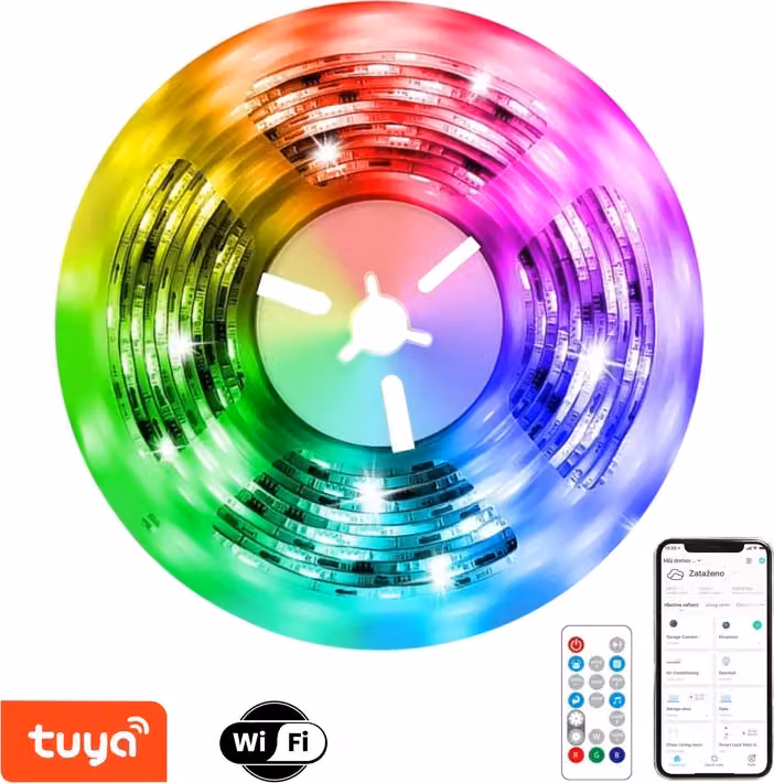 Immax NEO LITE Striscia LED digitale intelligente 5m, RGBIC, WiFi, TUYA, MUSICA