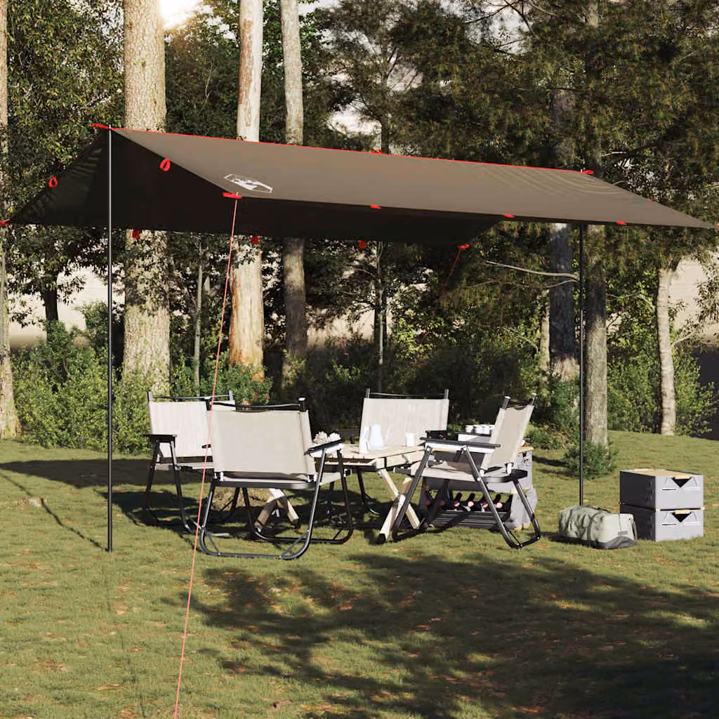 Telone da campeggio impermeabile vidaXL in poliestere marrone 506 x 306 cm