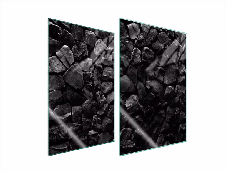 Piastre copri fornelli 2 pezzi 35x52 Vetroceramica copri piano cottura vetro tagliere pietre nero