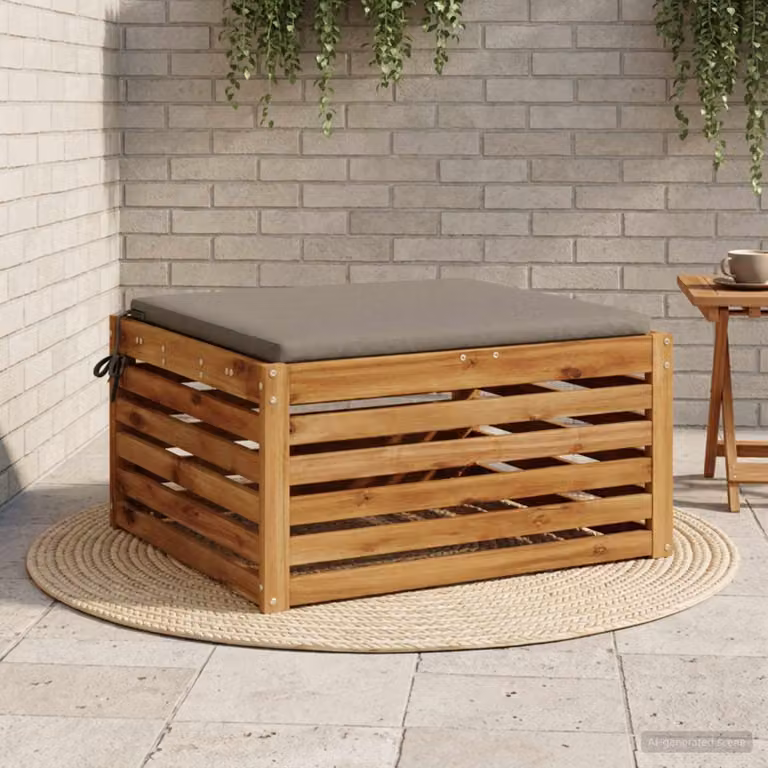 Cuscino per sedia vidaXL SOEST in poliestere grigio con rivestimento lavabile e resistente ai raggi UV