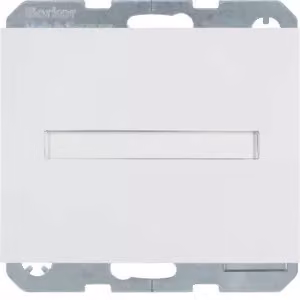 Berker 47527209 Presa SCHUKO con coperchio ribaltabile e campo di etichettatura, bianco polare, lucido Berke