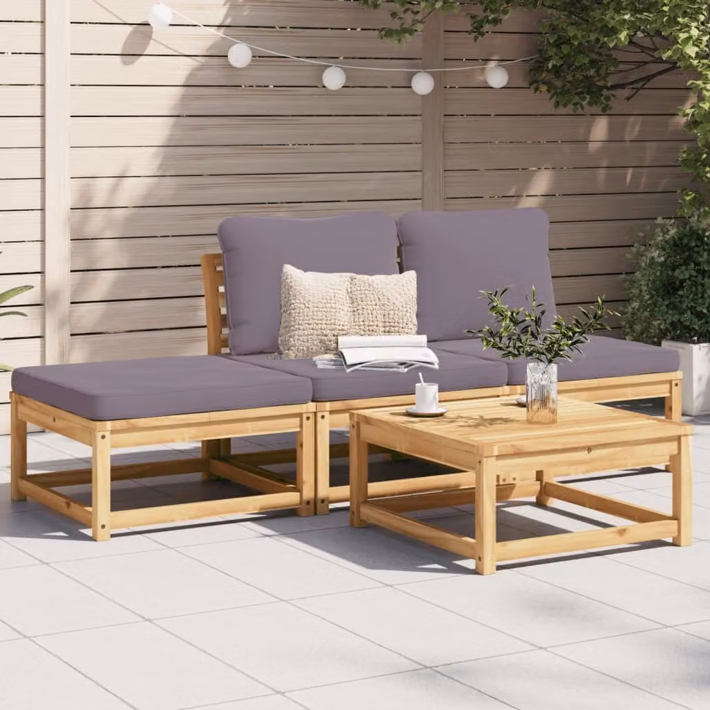 Maison Exclusive - Set Salotto da Giardino 4pz con Cuscini Legno Massello Acacia