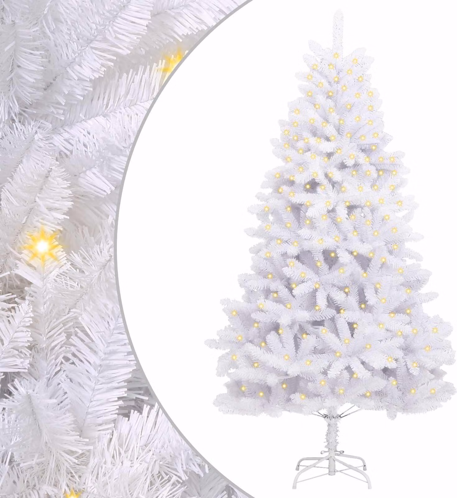 Albero di Natale artificiale Bianco 300 cm PVC e Metallo
