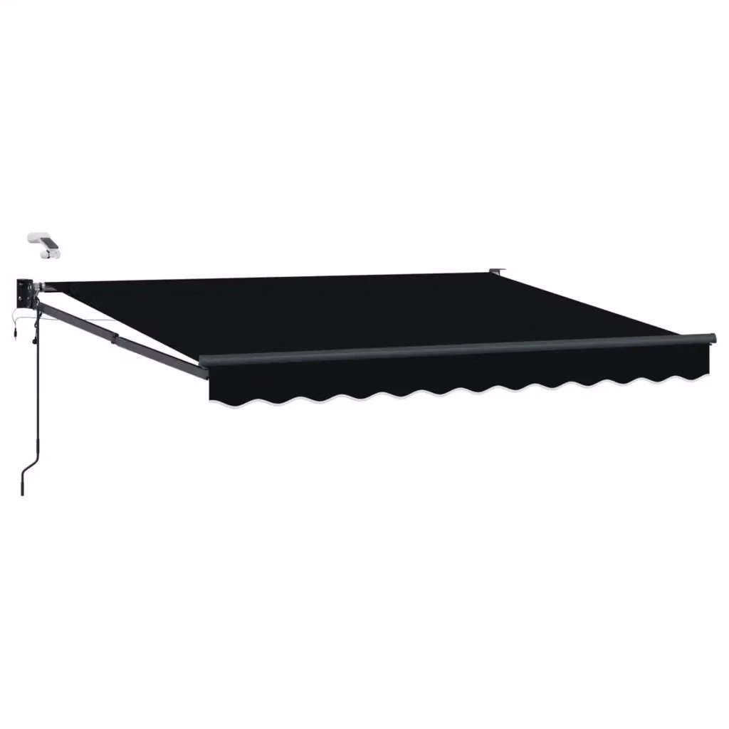 Tettuccio elettrico retrattile vidaXL in alluminio e poliestere nero L: 3 m, P: 2,5 m – 2