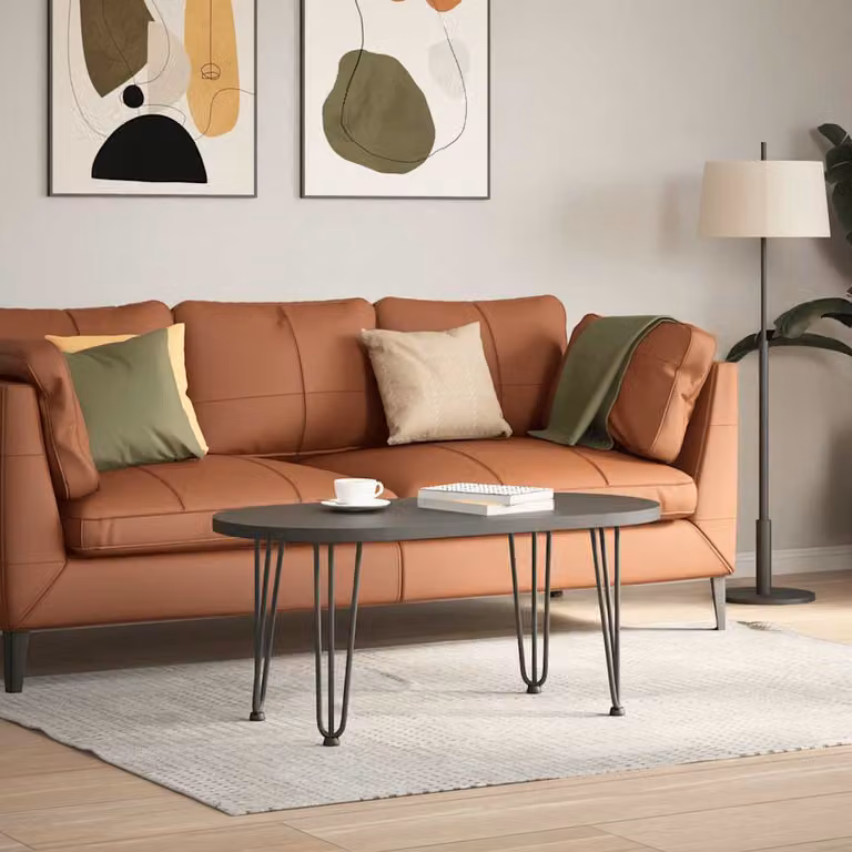 vidaXL Gambe a forcina per tavolino 4 pz antracite 42 cm acciaio massiccio