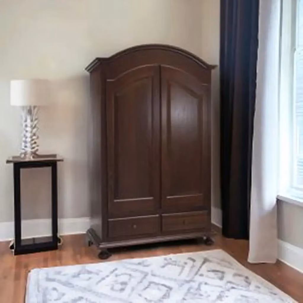 Armadio in legno stile arte povera KIVIO colore noce con ante a battente L: 125 cm, P: 60 cm, H: 200 cm – 2