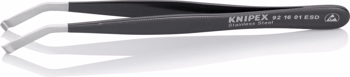 KNIPEX 92 16 01 Pinzetta di posizionamento ESD Liscio 120 mm