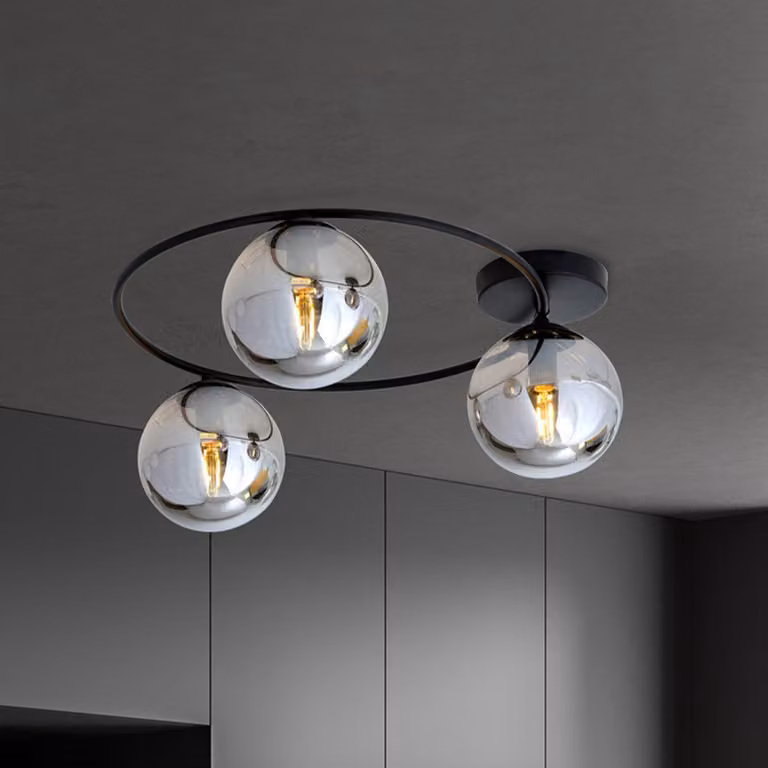 Plafoniera soffitto Ascella EMIBIG LIGHTING, dimmerabile, Nero, Soggiorno / Sala da pranzo, Metallo, Moderno, Plafoniera