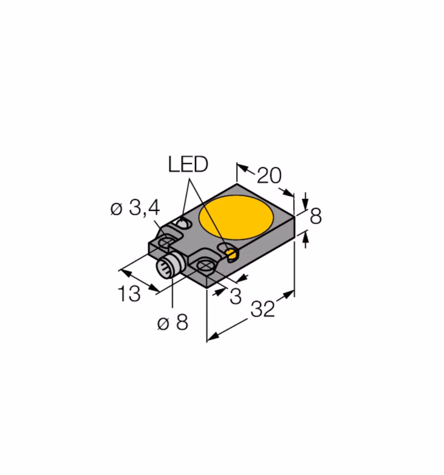 1608900 - BI5U-Q08-AP6X2-V1131, sensore induttivo Uprox