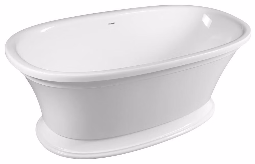VELIA vasca in marmo fuso 167x83x62,5 cm, bianco
