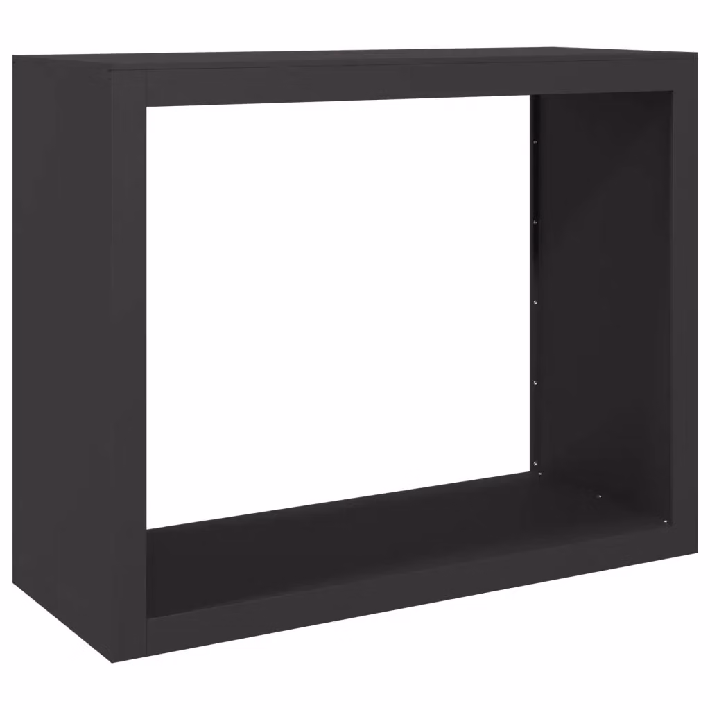 Rastrelliera per Legna da Ardere vidaXL in Acciaio Nera L: 100 cm, P: 40 cm, H: 80 cm – 2