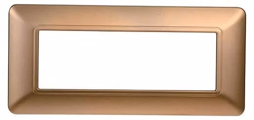 Placca compatibile Bticino Matix 6 moduli plastica colore oro