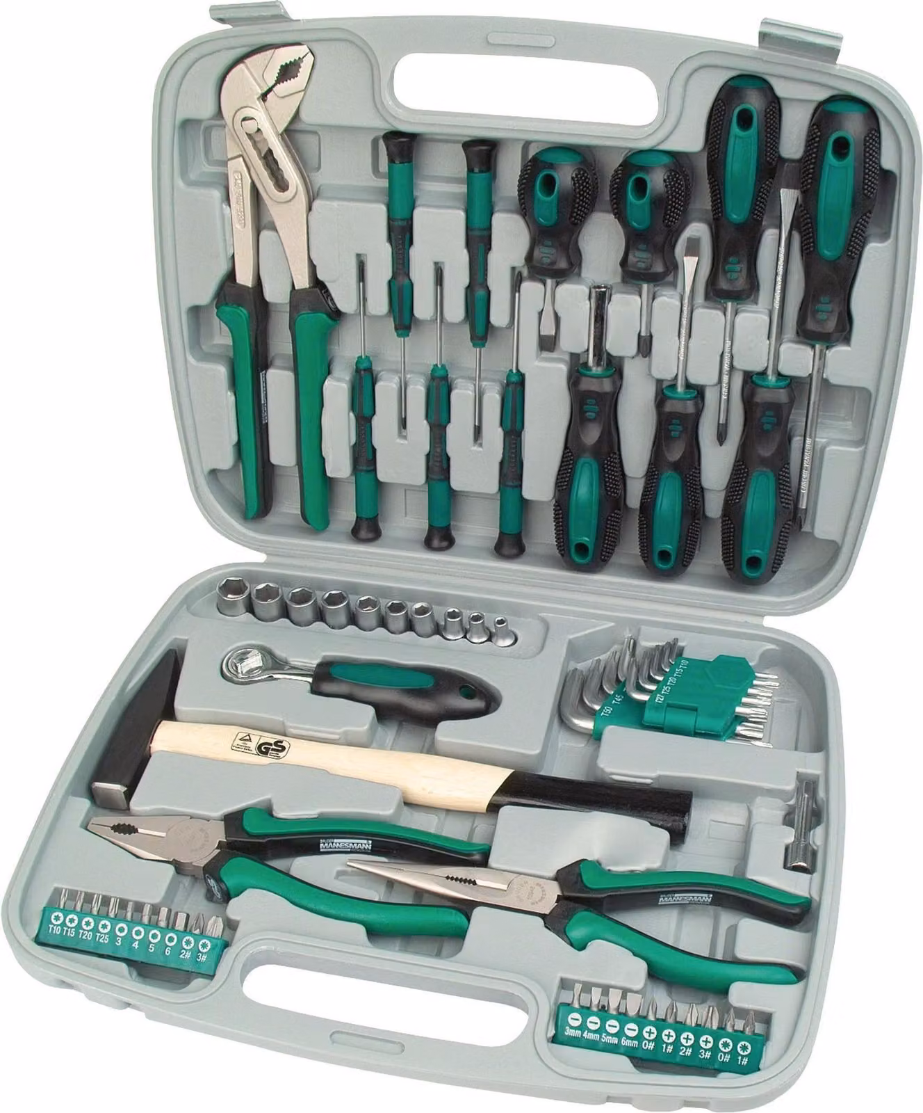 BRÜDER MANNESMANN GREEN LINE M29057 BRÜDER MANNESMANN Set di utensili, 57 pezzi, in valigetta