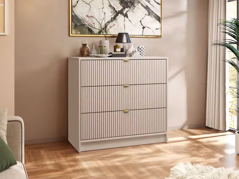 Cassettiera stretta per il soggiorno TABORO - beige