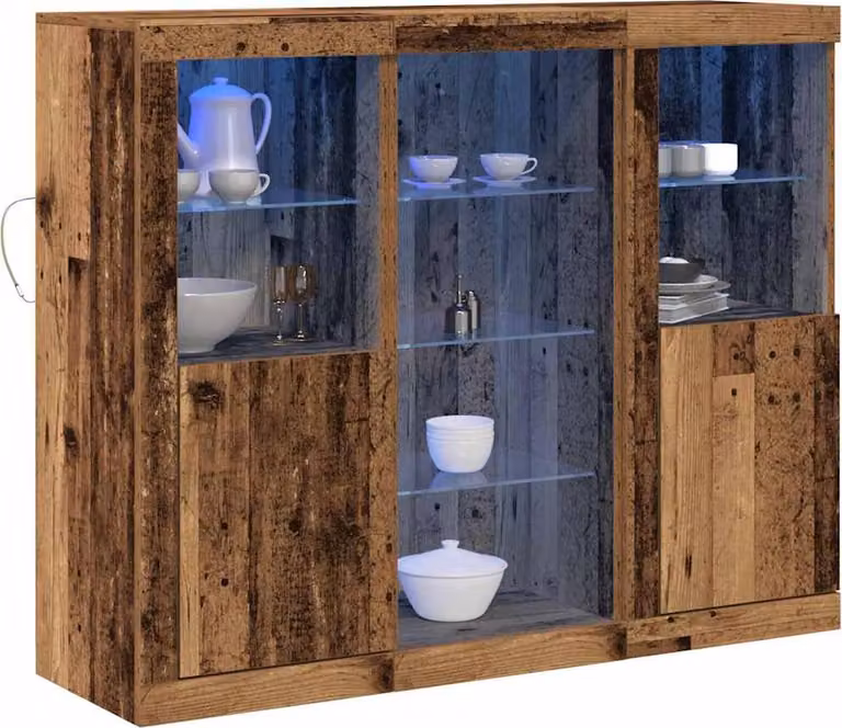 Madia LED Legno vecchio 123 x 37 x 100 cm Legno multistrato