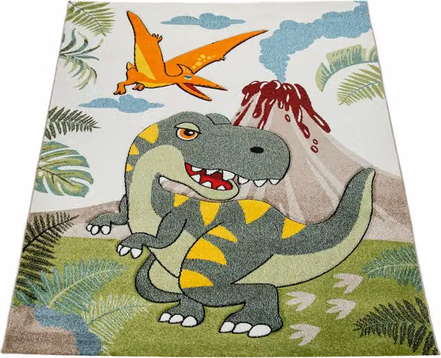 Tappeto per bambini Diamona verde con motivo animale L: 160 cm, P: 230 cm – 1