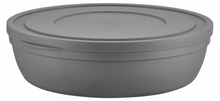 Contenitore piatto con coperchio da 4,0 L - salvaspazio e versatile Grigio