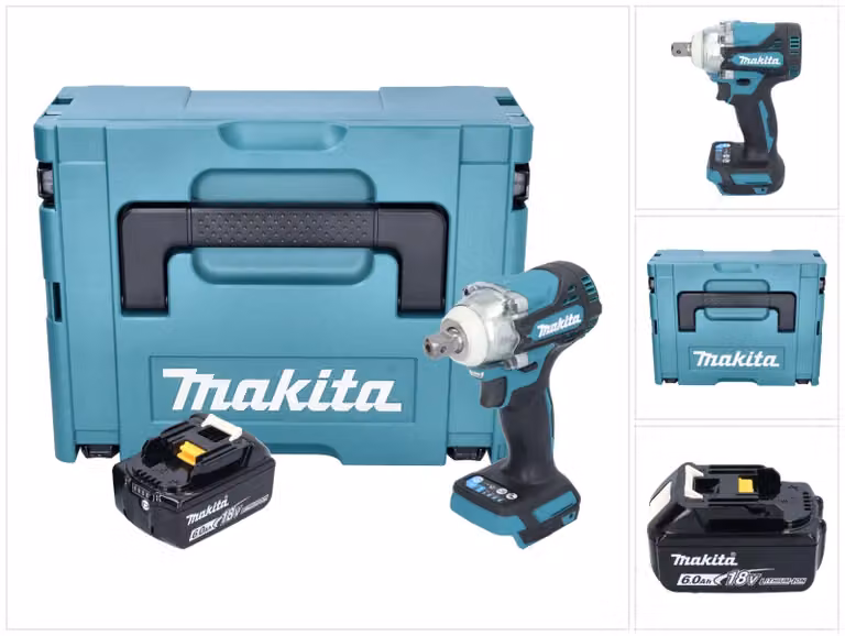 Avvitatore a impulsi a batteria Makita DTW 301 G1J 18 V 330 Nm 1/2" senza spazzole + 1x batteria ricaricabile 6,0 Ah + Makpac - senza caricabatteria