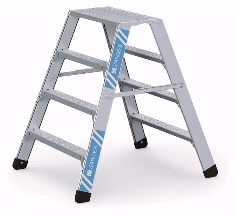 Zarges klappbares Arbeitspodest Seventec BP (2 x 4 Stufen, beidseitig begehbar)