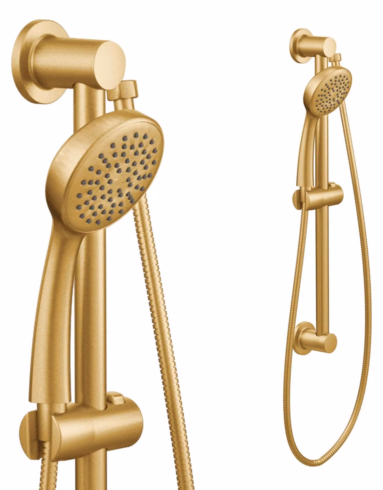 Set di soffioni doccia con barra di supporto scorrevole, 24 pollici, finitura oro spazzolato