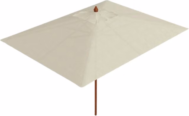 Ombrellone da giardino Danieli Sydney color beige con palo in legno e telo in acrilico, dimensioni 2,5 x 3,5 m