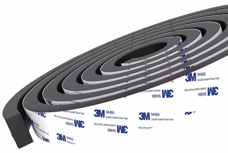 Nastro sigillante, autoadesivo, 12 mm (larghezza) x 3 mm (spessore), 2 rotoli