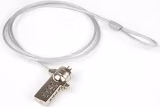 Cavo con lucchetto a combinazione per notebook Hamlet Notebook Lock White e Silver XNBLOCK12N