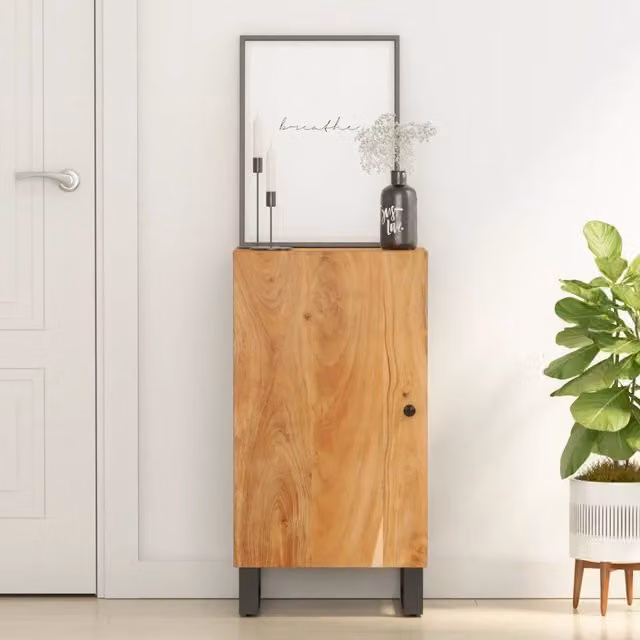 Credenza a parete vidaXL in legno di acacia marrone L: 40 cm, P: 31 cm, H: 75 cm